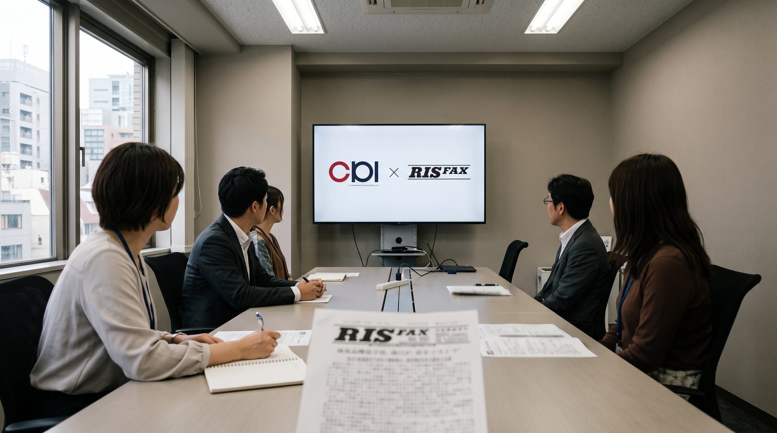 医薬経済社様との定例ミーティングの様子